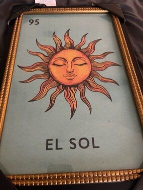 SAPNA SHAH El Sol Sun Wall Art Print - Loteria series 12 x 18